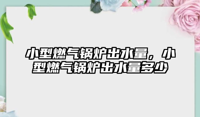 小型燃?xì)忮仩t出水量，小型燃?xì)忮仩t出水量多少