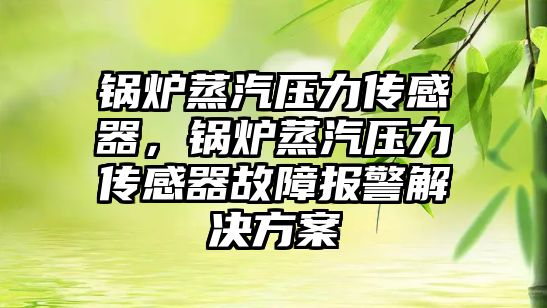 鍋爐蒸汽壓力傳感器，鍋爐蒸汽壓力傳感器故障報(bào)警解決方案