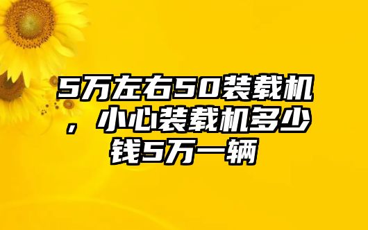 5萬左右50裝載機，小心裝載機多少錢5萬一輛