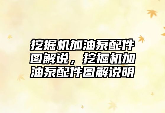 挖掘機(jī)加油泵配件圖解說，挖掘機(jī)加油泵配件圖解說明