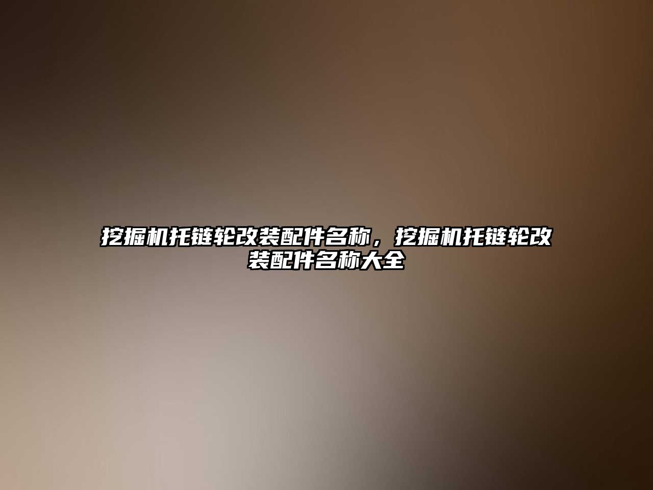 挖掘機托鏈輪改裝配件名稱，挖掘機托鏈輪改裝配件名稱大全
