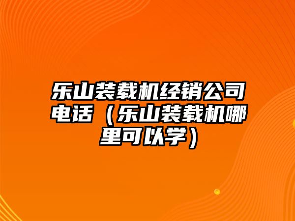 樂(lè)山裝載機(jī)經(jīng)銷(xiāo)公司電話（樂(lè)山裝載機(jī)哪里可以學(xué)）