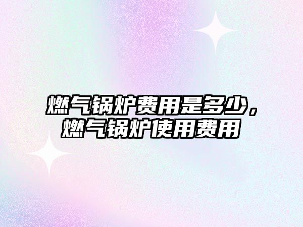 燃?xì)忮仩t費(fèi)用是多少，燃?xì)忮仩t使用費(fèi)用