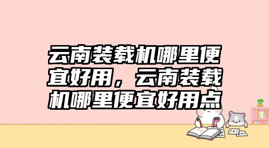 云南裝載機(jī)哪里便宜好用，云南裝載機(jī)哪里便宜好用點(diǎn)