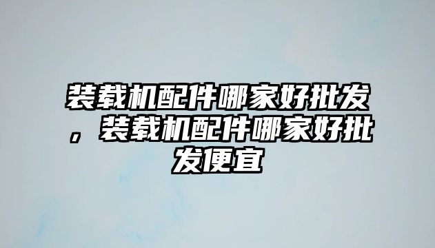 裝載機(jī)配件哪家好批發(fā)，裝載機(jī)配件哪家好批發(fā)便宜