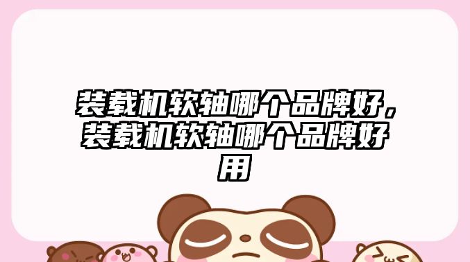 裝載機(jī)軟軸哪個(gè)品牌好，裝載機(jī)軟軸哪個(gè)品牌好用