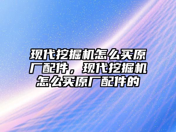 現(xiàn)代挖掘機怎么買原廠配件，現(xiàn)代挖掘機怎么買原廠配件的