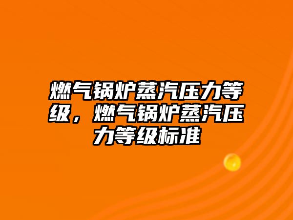 燃氣鍋爐蒸汽壓力等級，燃氣鍋爐蒸汽壓力等級標(biāo)準(zhǔn)