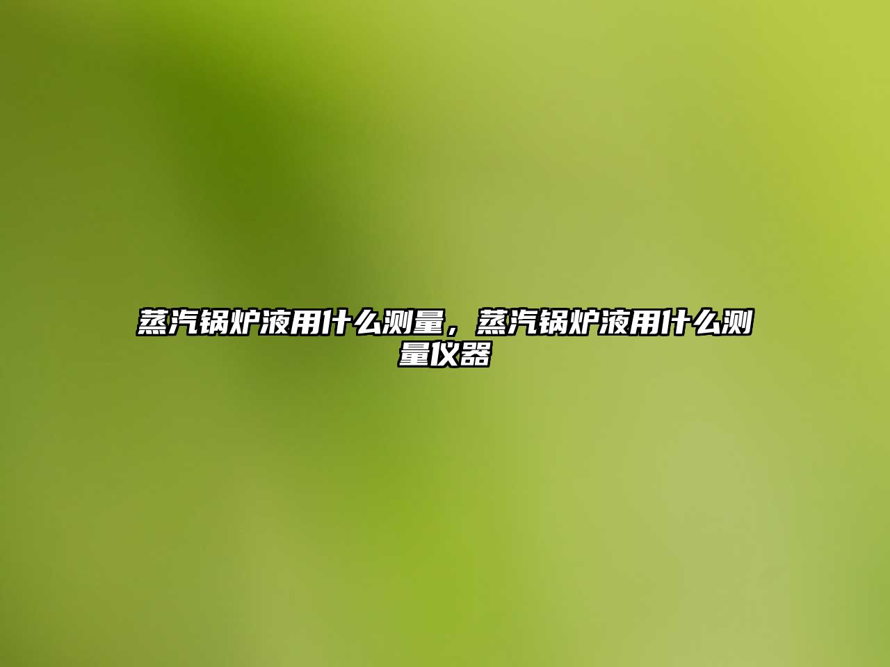 蒸汽鍋爐液用什么測(cè)量，蒸汽鍋爐液用什么測(cè)量?jī)x器
