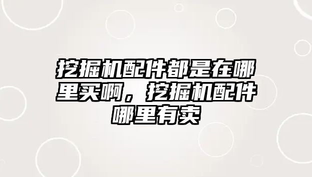 挖掘機(jī)配件都是在哪里買啊，挖掘機(jī)配件哪里有賣