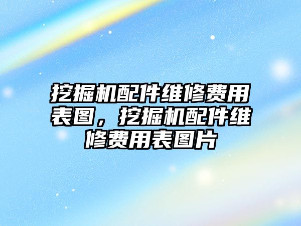 挖掘機(jī)配件維修費(fèi)用表圖，挖掘機(jī)配件維修費(fèi)用表圖片