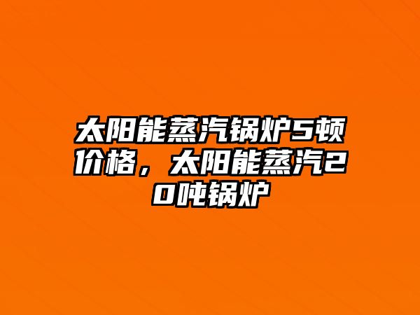 太陽能蒸汽鍋爐5頓價格，太陽能蒸汽20噸鍋爐