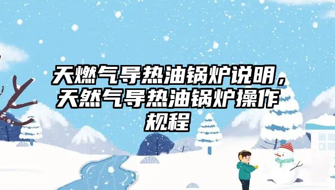 天燃氣導熱油鍋爐說明，天然氣導熱油鍋爐操作規(guī)程