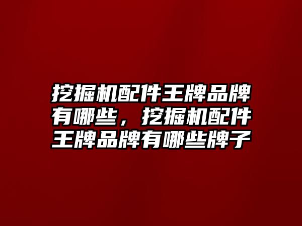 挖掘機(jī)配件王牌品牌有哪些，挖掘機(jī)配件王牌品牌有哪些牌子