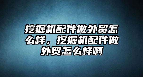 挖掘機配件做外貿(mào)怎么樣，挖掘機配件做外貿(mào)怎么樣啊