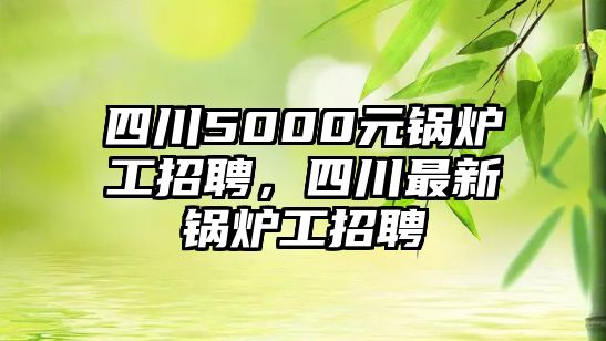 四川5000元鍋爐工招聘，四川最新鍋爐工招聘