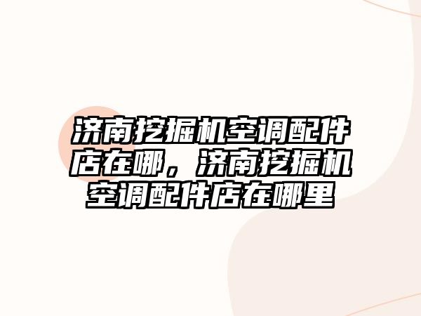 濟南挖掘機空調配件店在哪，濟南挖掘機空調配件店在哪里