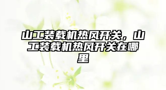 山工裝載機(jī)熱風(fēng)開關(guān)，山工裝載機(jī)熱風(fēng)開關(guān)在哪里