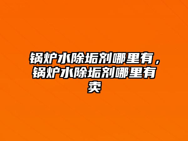 鍋爐水除垢劑哪里有，鍋爐水除垢劑哪里有賣