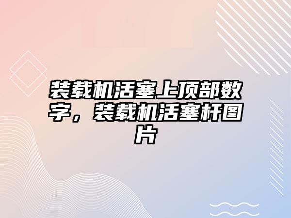 裝載機(jī)活塞上頂部數(shù)字，裝載機(jī)活塞桿圖片