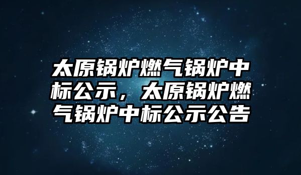 太原鍋爐燃?xì)忮仩t中標(biāo)公示，太原鍋爐燃?xì)忮仩t中標(biāo)公示公告