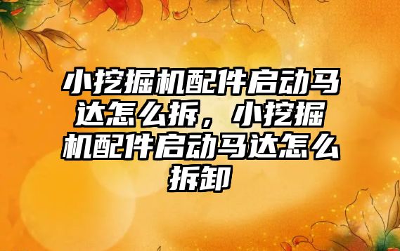 小挖掘機(jī)配件啟動(dòng)馬達(dá)怎么拆，小挖掘機(jī)配件啟動(dòng)馬達(dá)怎么拆卸