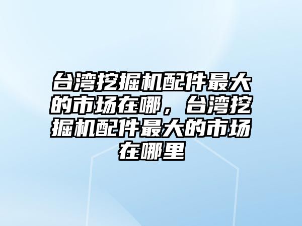 臺灣挖掘機配件最大的市場在哪，臺灣挖掘機配件最大的市場在哪里
