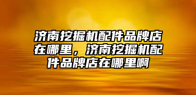 濟南挖掘機配件品牌店在哪里，濟南挖掘機配件品牌店在哪里啊