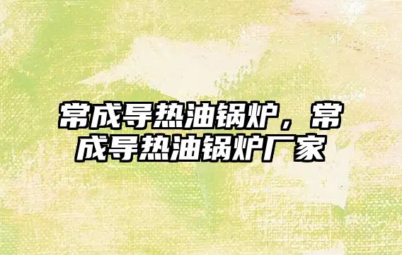 常成導(dǎo)熱油鍋爐，常成導(dǎo)熱油鍋爐廠家