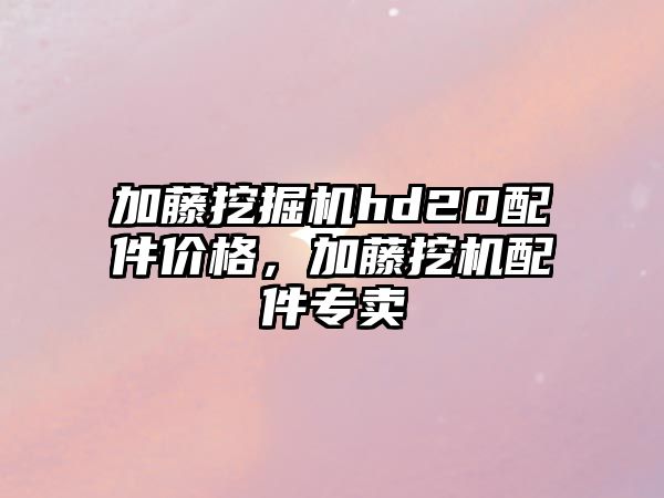 加藤挖掘機hd20配件價格，加藤挖機配件專賣
