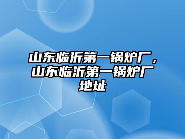 山東臨沂第一鍋爐廠，山東臨沂第一鍋爐廠地址