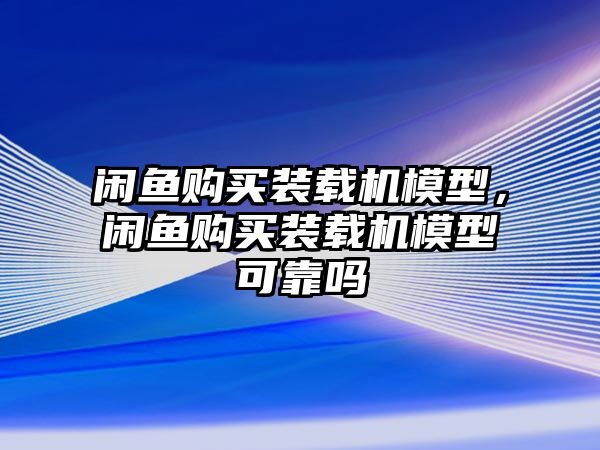 閑魚購買裝載機模型，閑魚購買裝載機模型可靠嗎