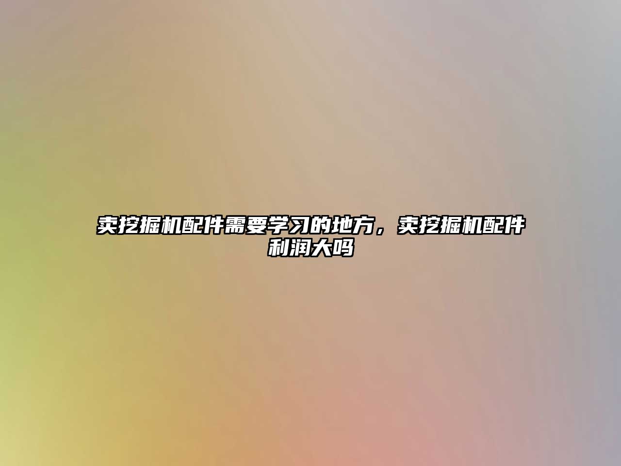 賣(mài)挖掘機(jī)配件需要學(xué)習(xí)的地方，賣(mài)挖掘機(jī)配件利潤(rùn)大嗎