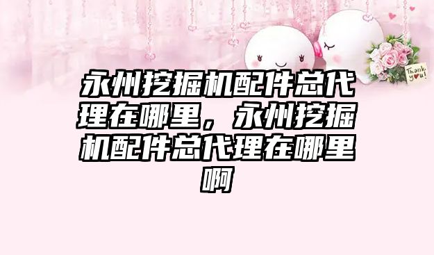 永州挖掘機配件總代理在哪里，永州挖掘機配件總代理在哪里啊