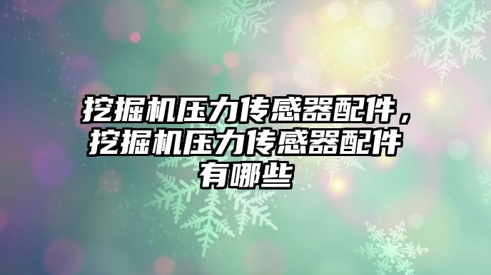 挖掘機壓力傳感器配件，挖掘機壓力傳感器配件有哪些