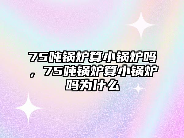 75噸鍋爐算小鍋爐嗎，75噸鍋爐算小鍋爐嗎為什么