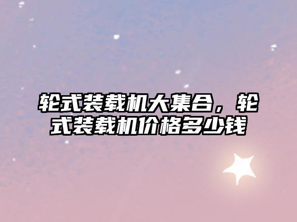 輪式裝載機大集合，輪式裝載機價格多少錢