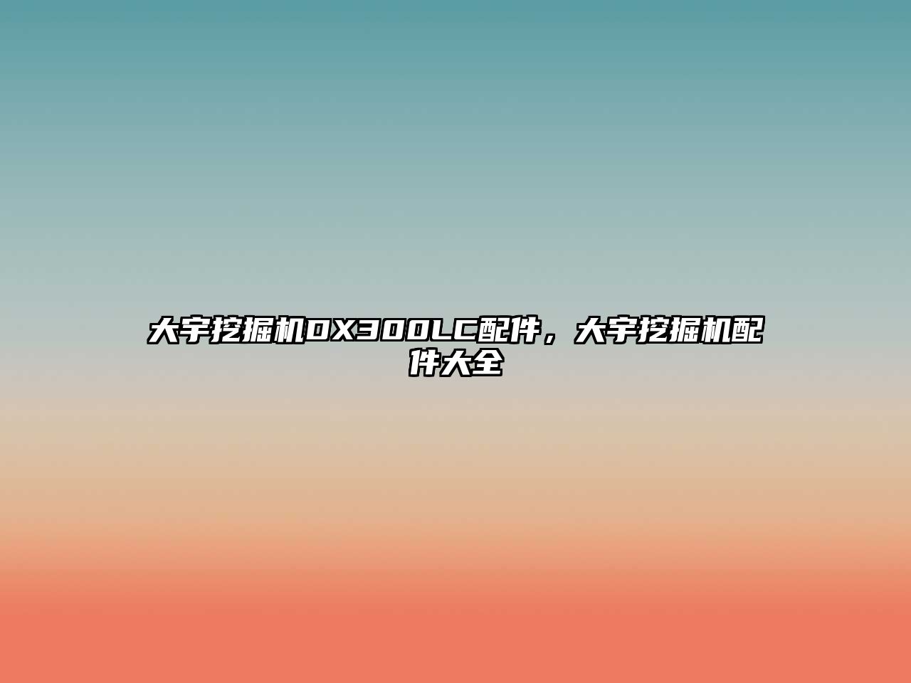 大宇挖掘機(jī)DX300LC配件，大宇挖掘機(jī)配件大全