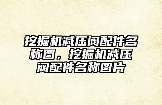 挖掘機(jī)減壓閥配件名稱圖，挖掘機(jī)減壓閥配件名稱圖片