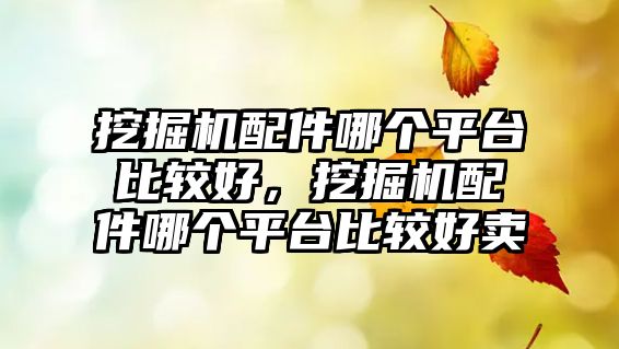 挖掘機配件哪個平臺比較好，挖掘機配件哪個平臺比較好賣