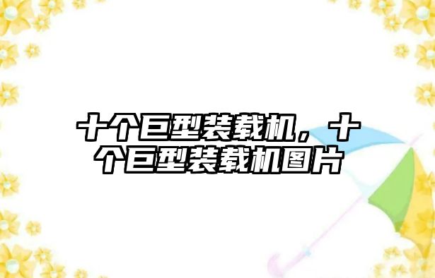 十個巨型裝載機，十個巨型裝載機圖片