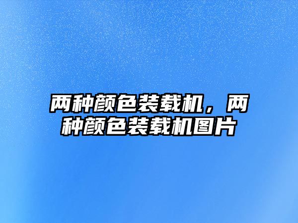 兩種顏色裝載機(jī)，兩種顏色裝載機(jī)圖片