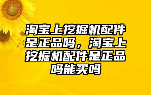 淘寶上挖掘機配件是正品嗎，淘寶上挖掘機配件是正品嗎能買嗎