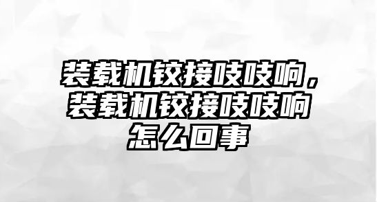 裝載機(jī)鉸接吱吱響，裝載機(jī)鉸接吱吱響怎么回事