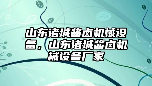山東諸城醬鹵機(jī)械設(shè)備，山東諸城醬鹵機(jī)械設(shè)備廠家
