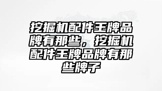 挖掘機(jī)配件王牌品牌有那些，挖掘機(jī)配件王牌品牌有那些牌子