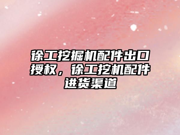 徐工挖掘機(jī)配件出口授權(quán)，徐工挖機(jī)配件進(jìn)貨渠道
