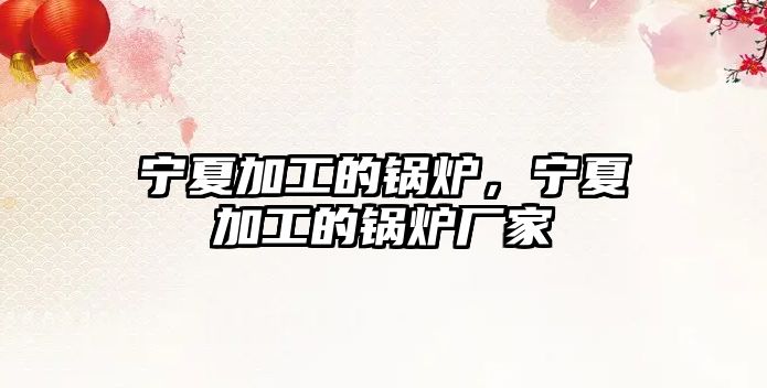 寧夏加工的鍋爐，寧夏加工的鍋爐廠家