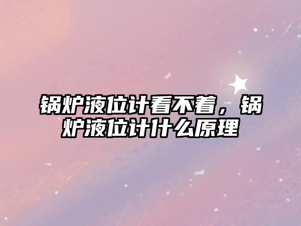 鍋爐液位計看不著，鍋爐液位計什么原理