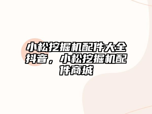 小松挖掘機配件大全抖音，小松挖掘機配件商城